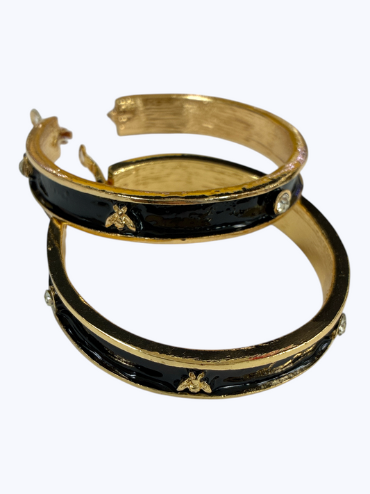 E2563 |Bee Large Hoop Earrings | YE3204