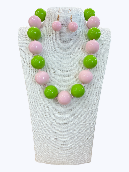 N5272| Bold Balls Necklace Set |KN2095