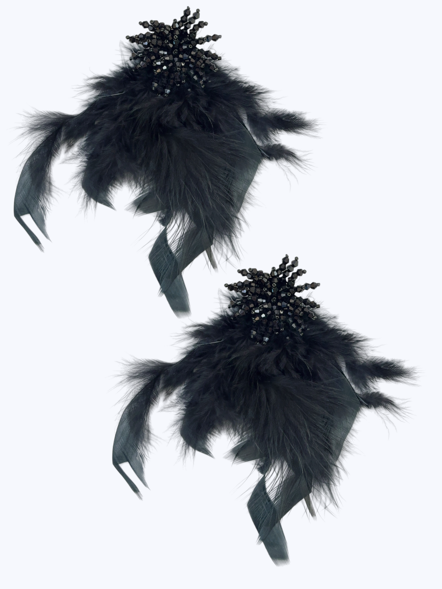E2571 | Beaded Feather Earrings | KE1214