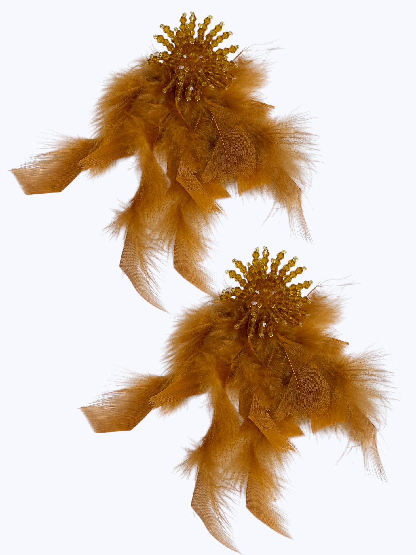 E2571 | Beaded Feather Earrings | KE1214