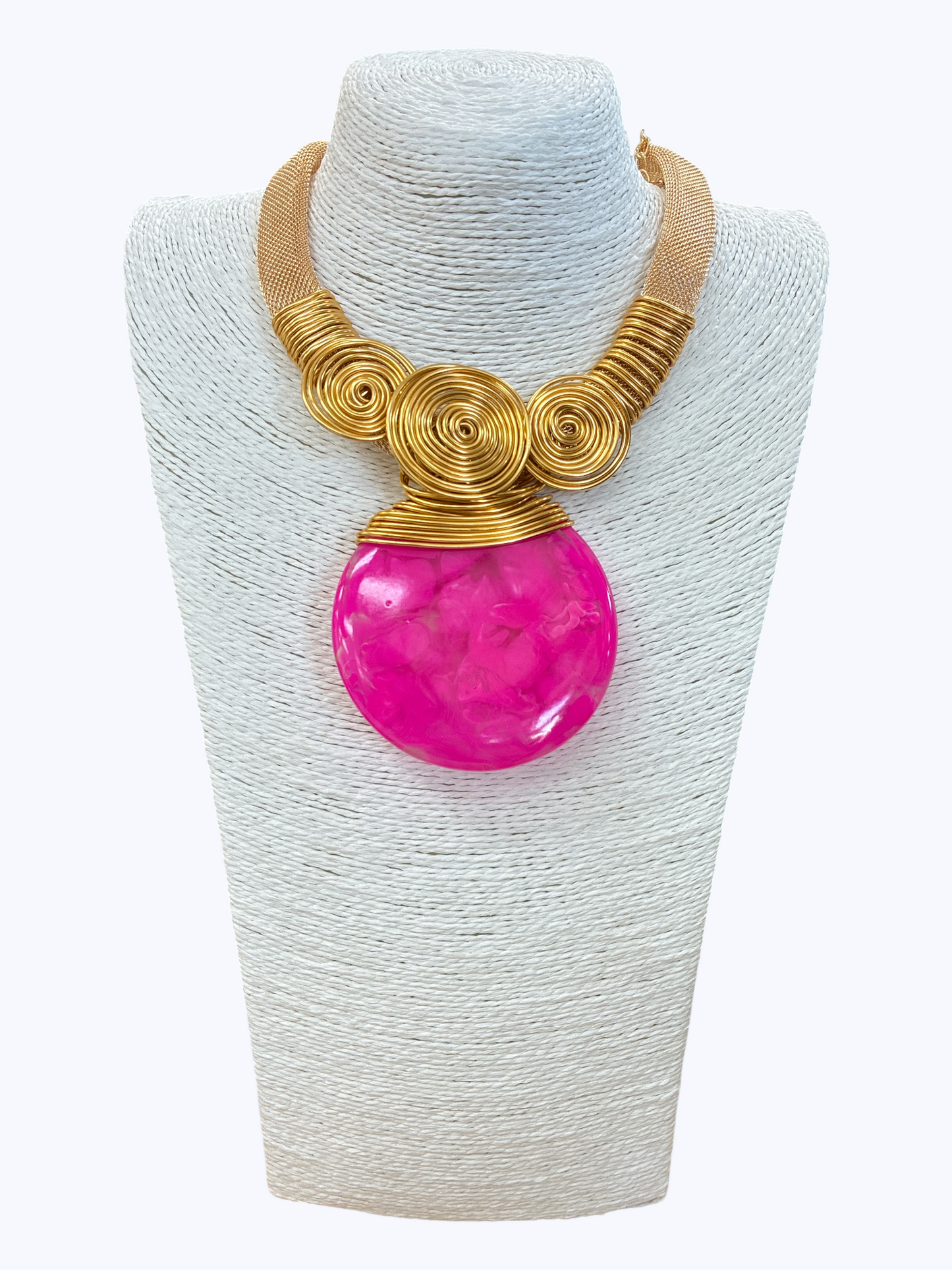 Round Resin Statement Necklace | N5275