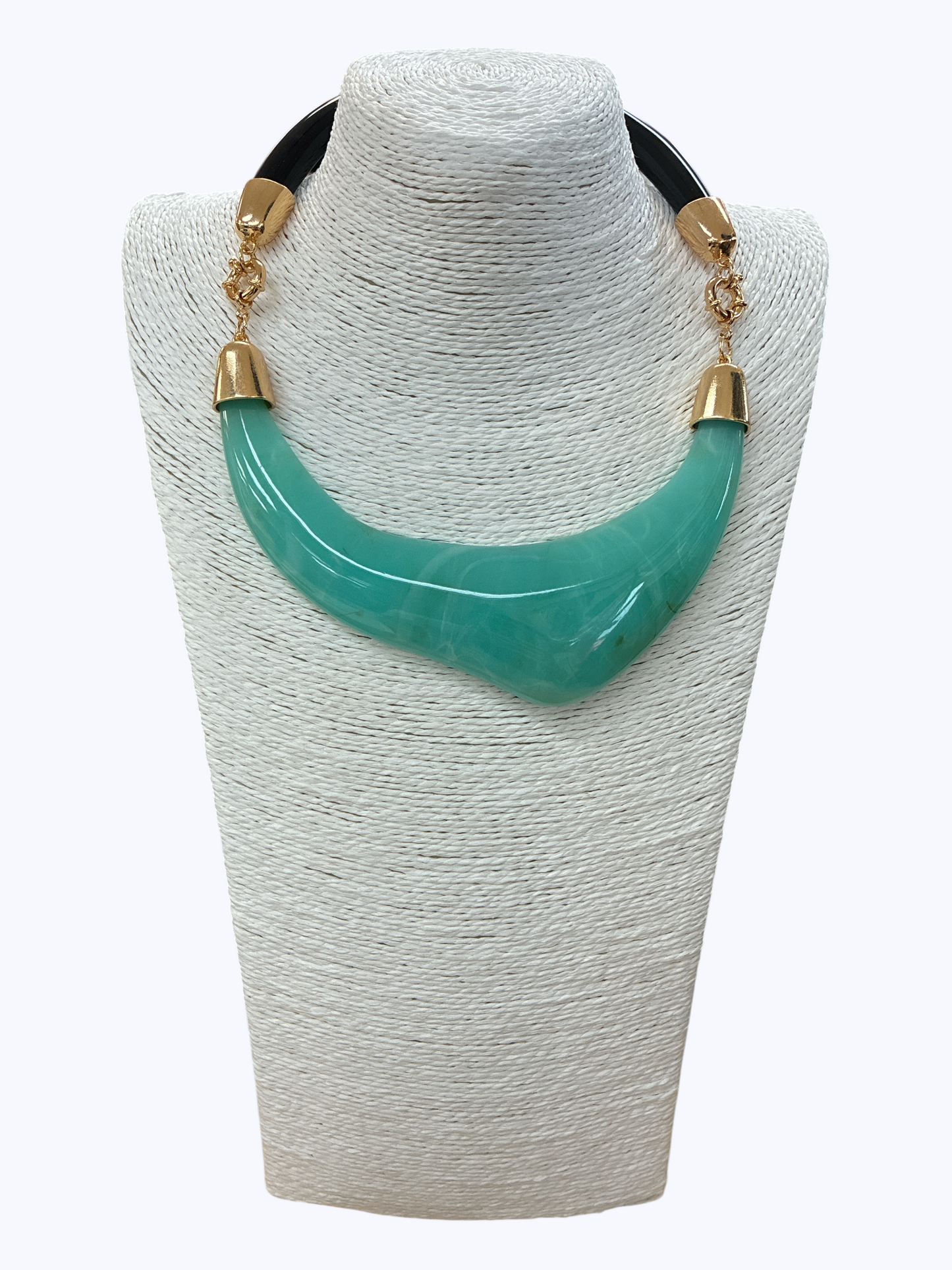 Curved Resin Statement Necklace | N5280
