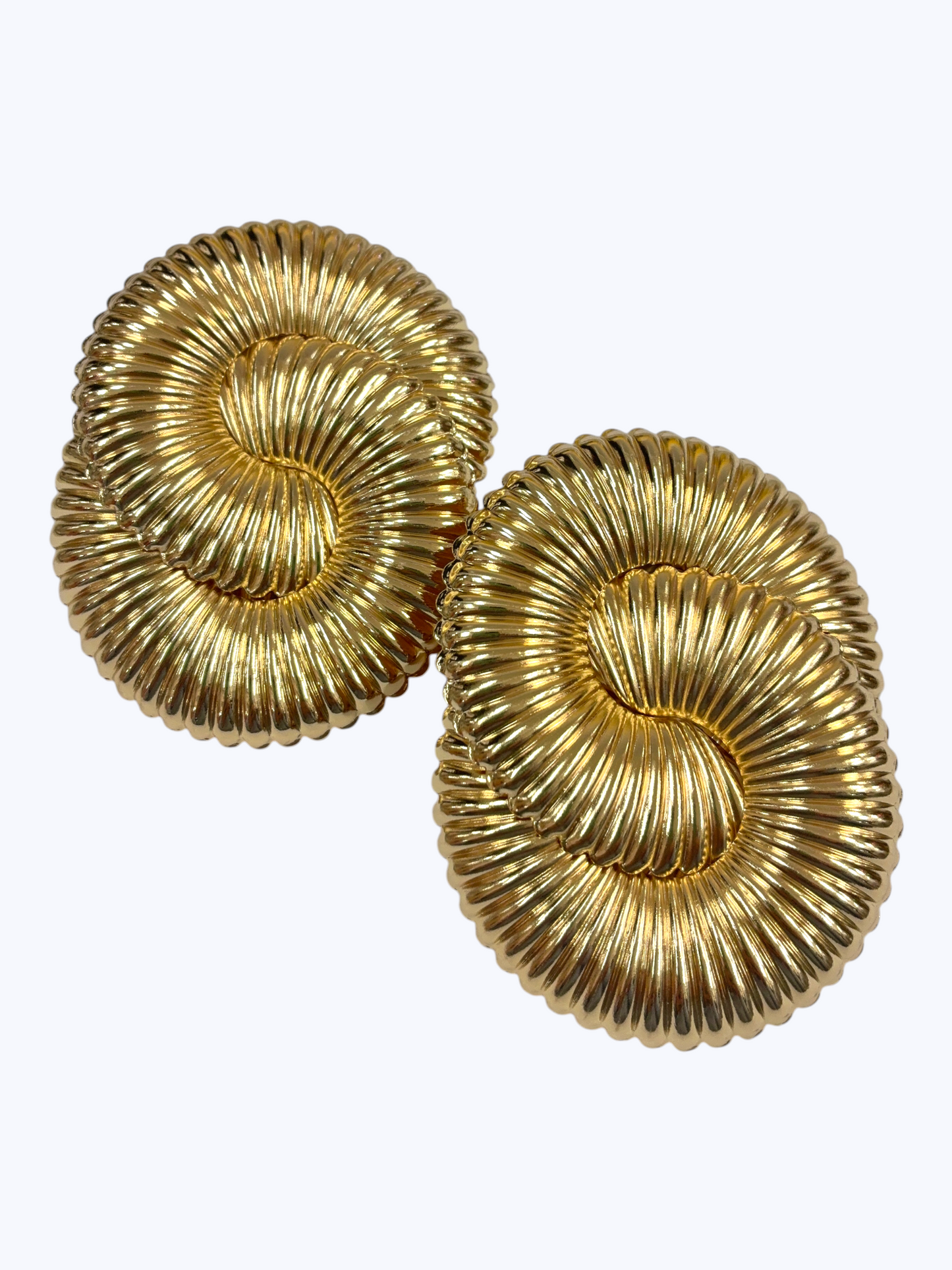 Ribbed Circle Link Earrings | E2575