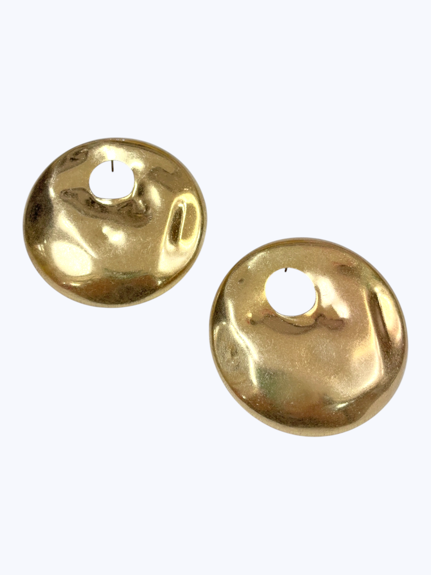 Hammered Open Disc Earrings | E2564