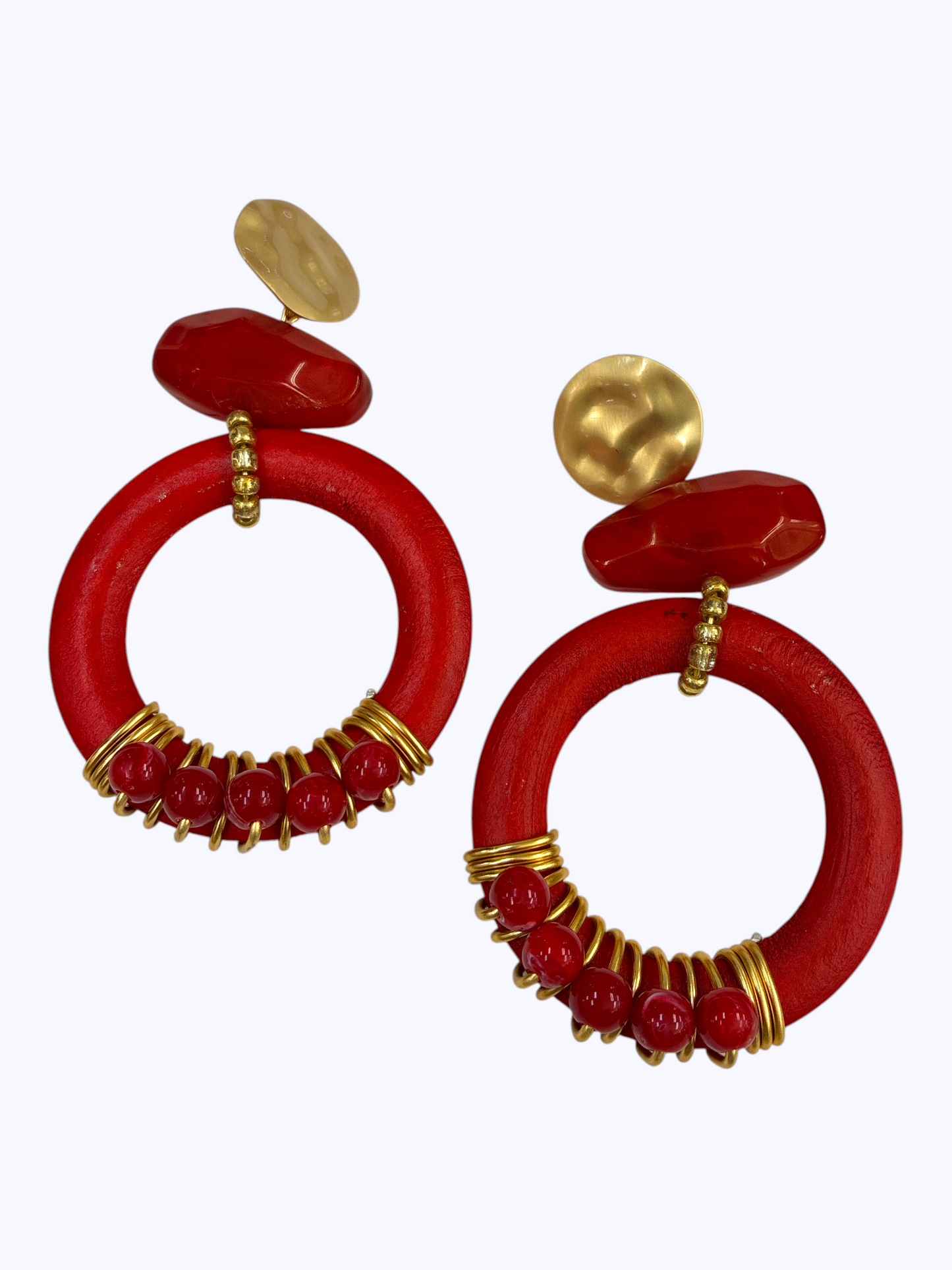 E2507 | Beaded Circle Earrings | KE1100