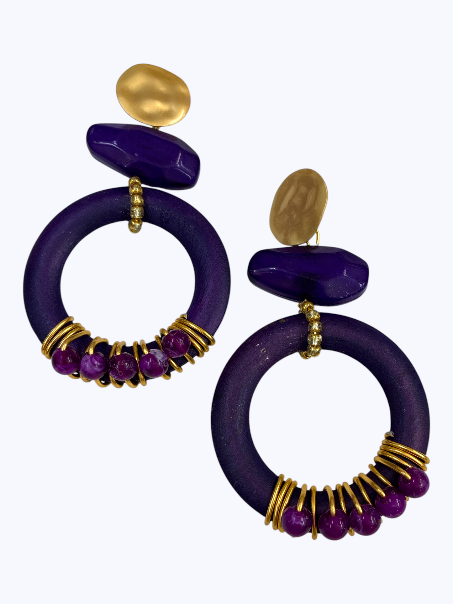 E2507 | Beaded Circle Earrings | KE1100