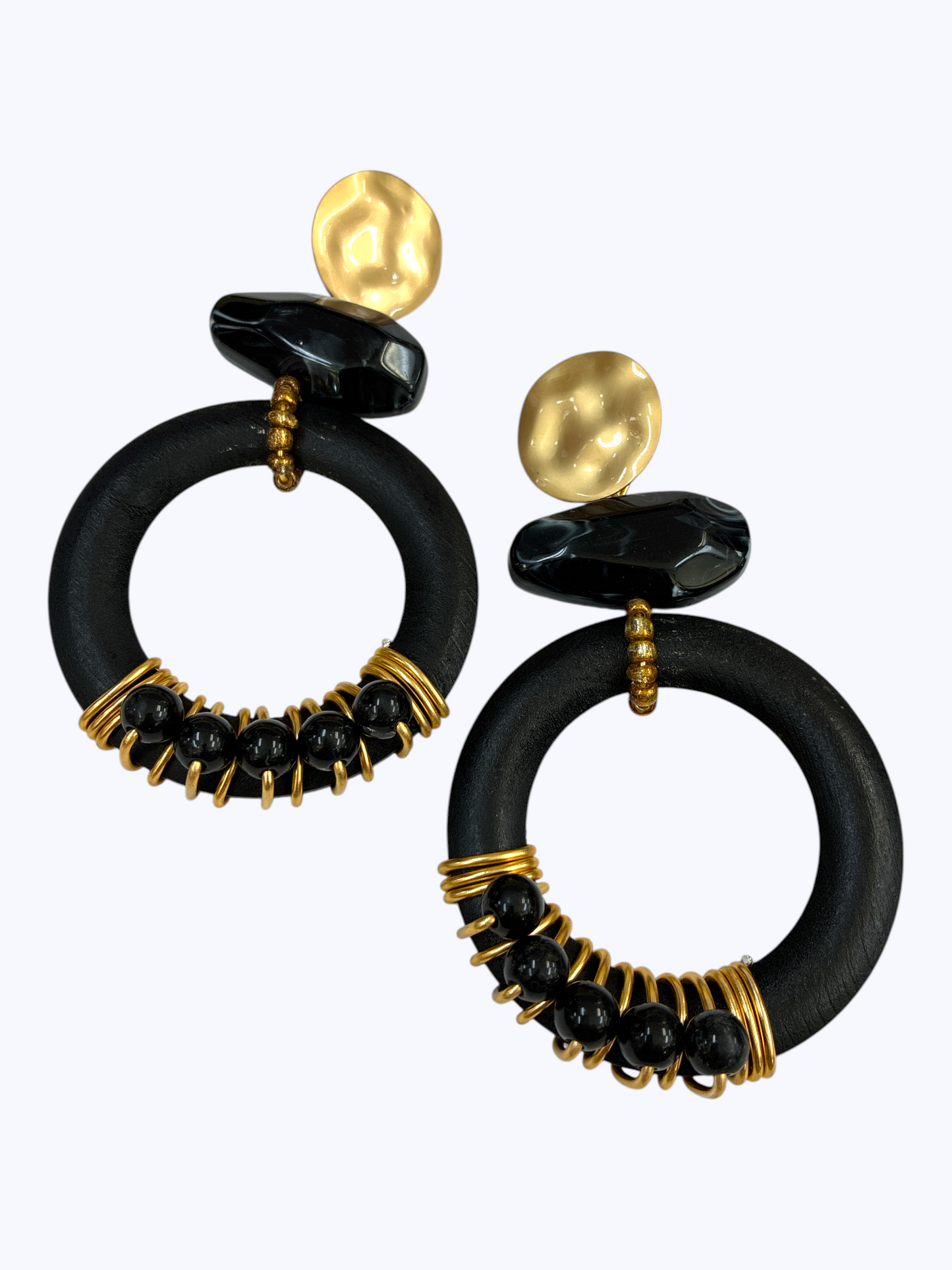 E2507 | Beaded Circle Earrings | KE1100