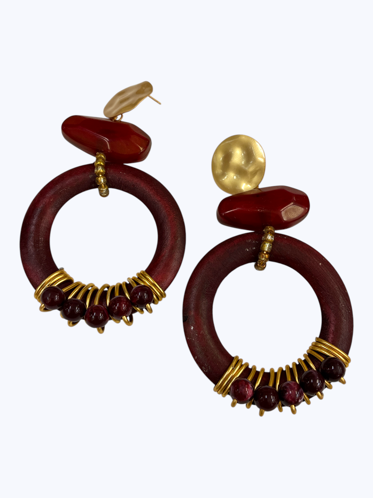 E2507 | Beaded Circle Earrings | KE1100