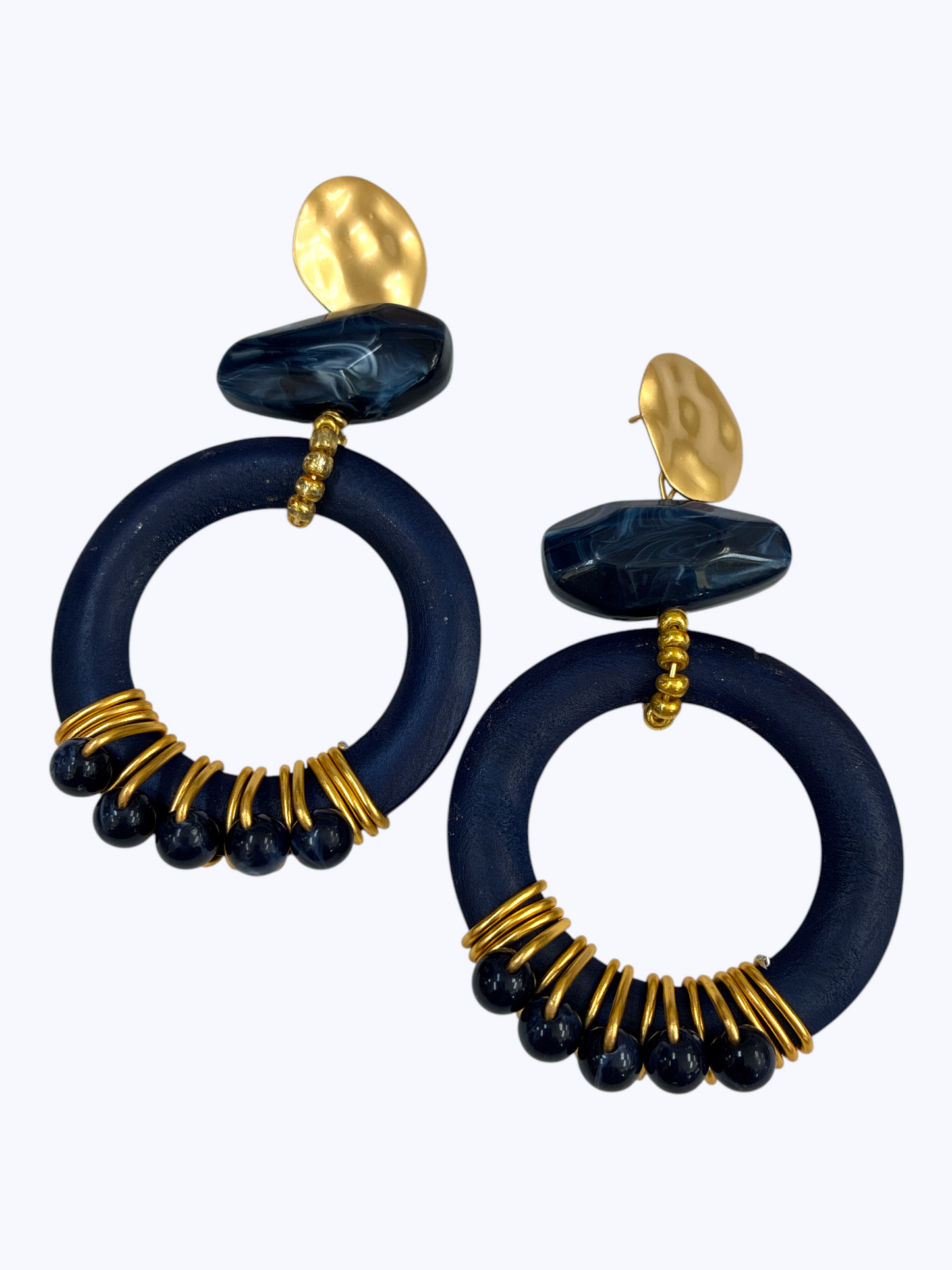 E2507 | Beaded Circle Earrings | KE1100