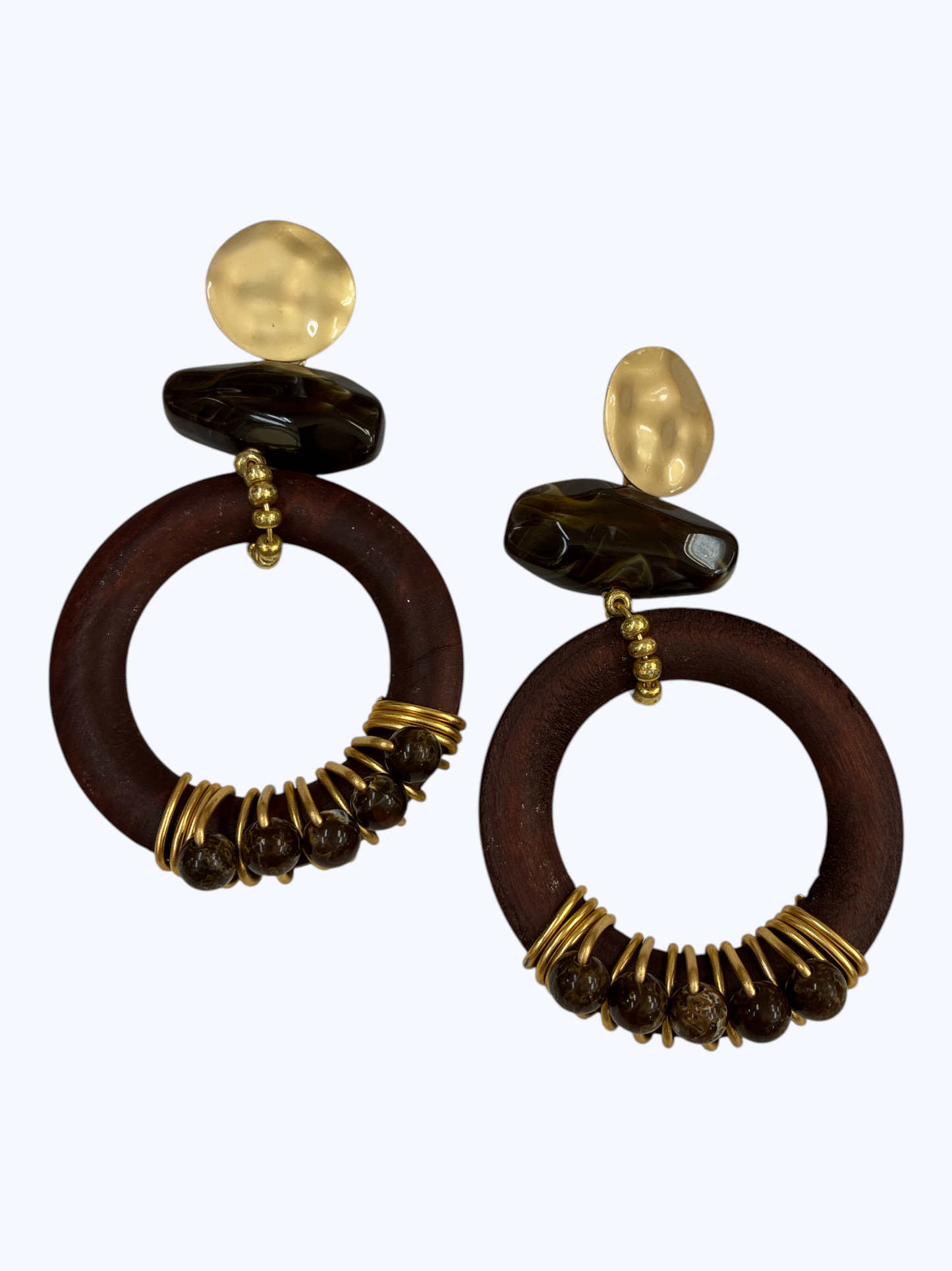 E2507 | Beaded Circle Earrings | KE1100