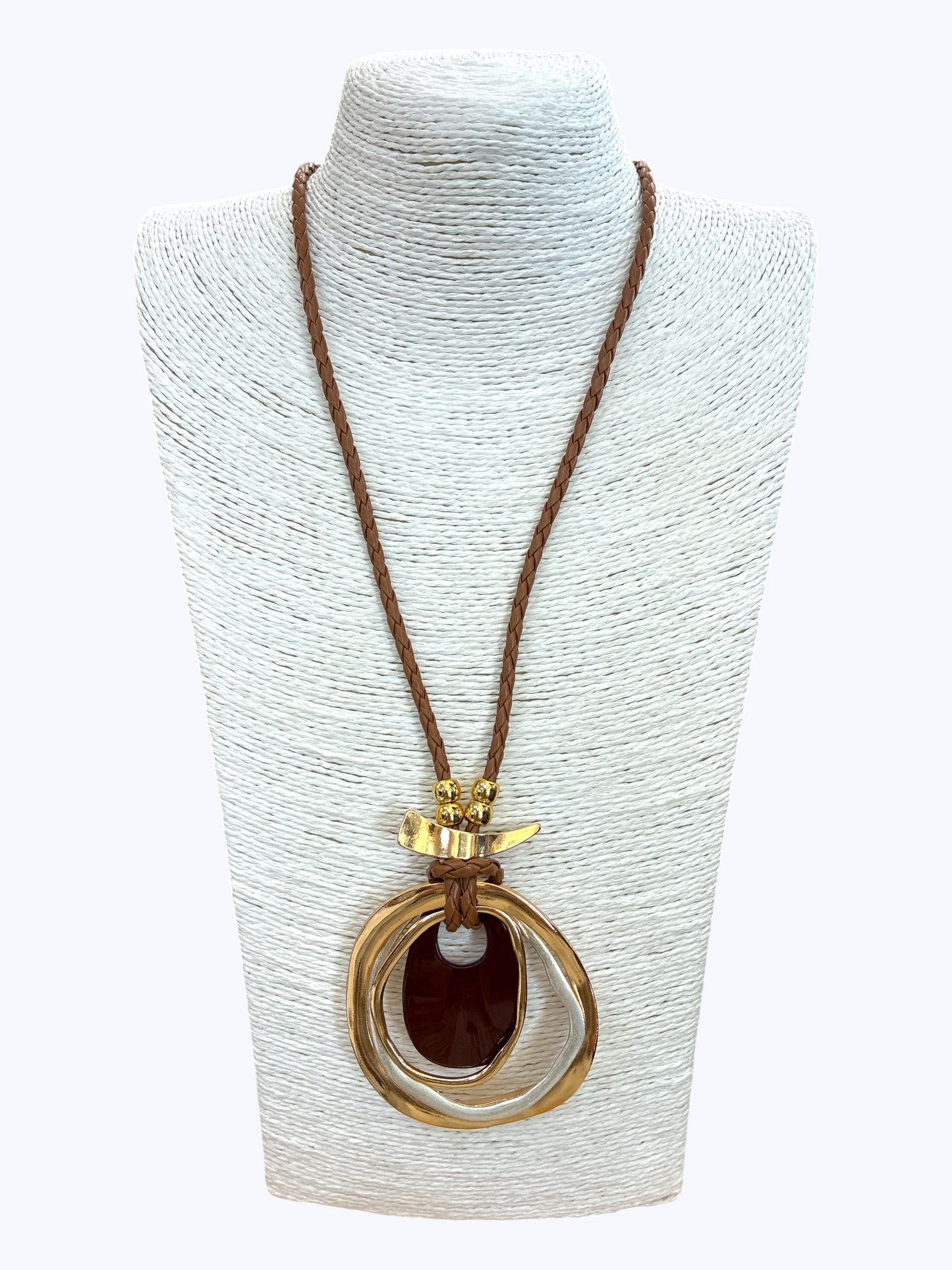 Layered Circle Pendant Necklace, N5289