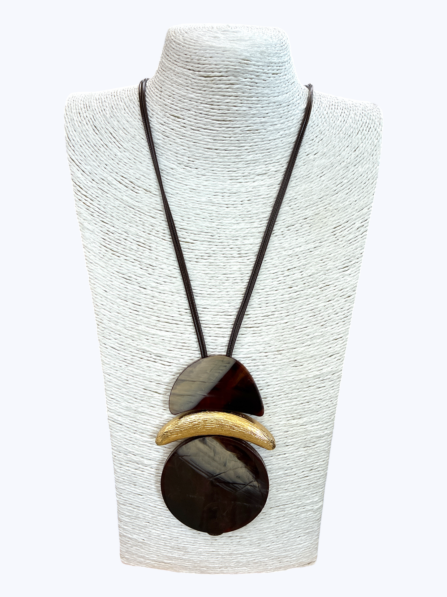 Brown Acrylic Long Necklace, N5288