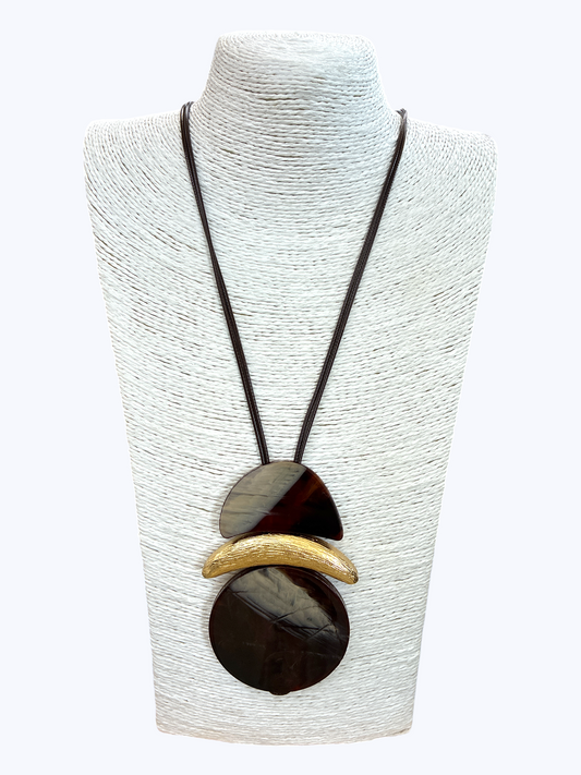N5288 | Brown Acrylic Long Necklace