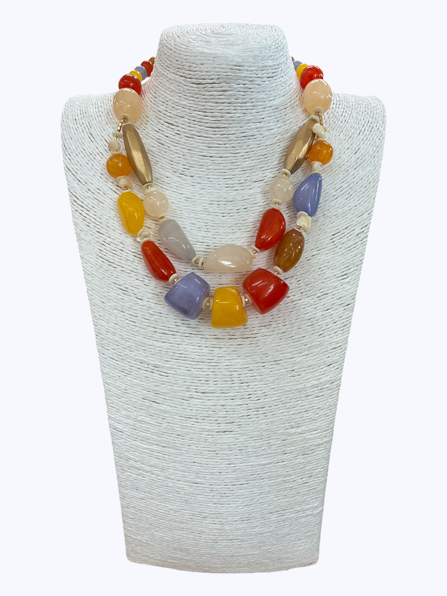 Multicolor Double Beaded Necklace, N5285