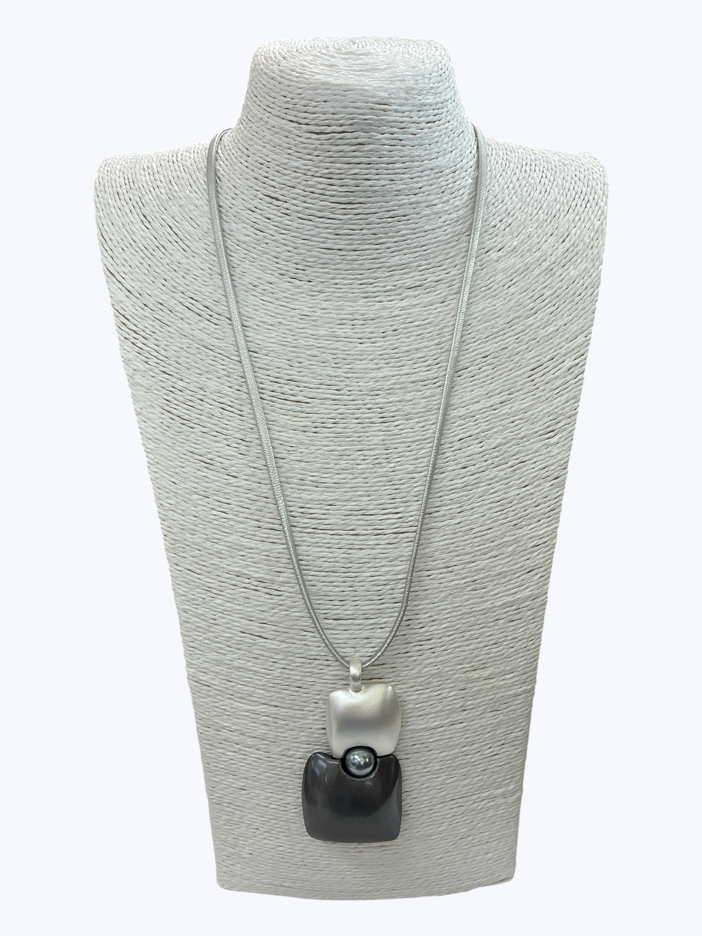 Geometric Pearl Long Necklace - N5306