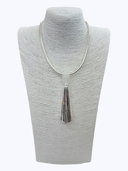 Silver Bar Short Necklace - N5304