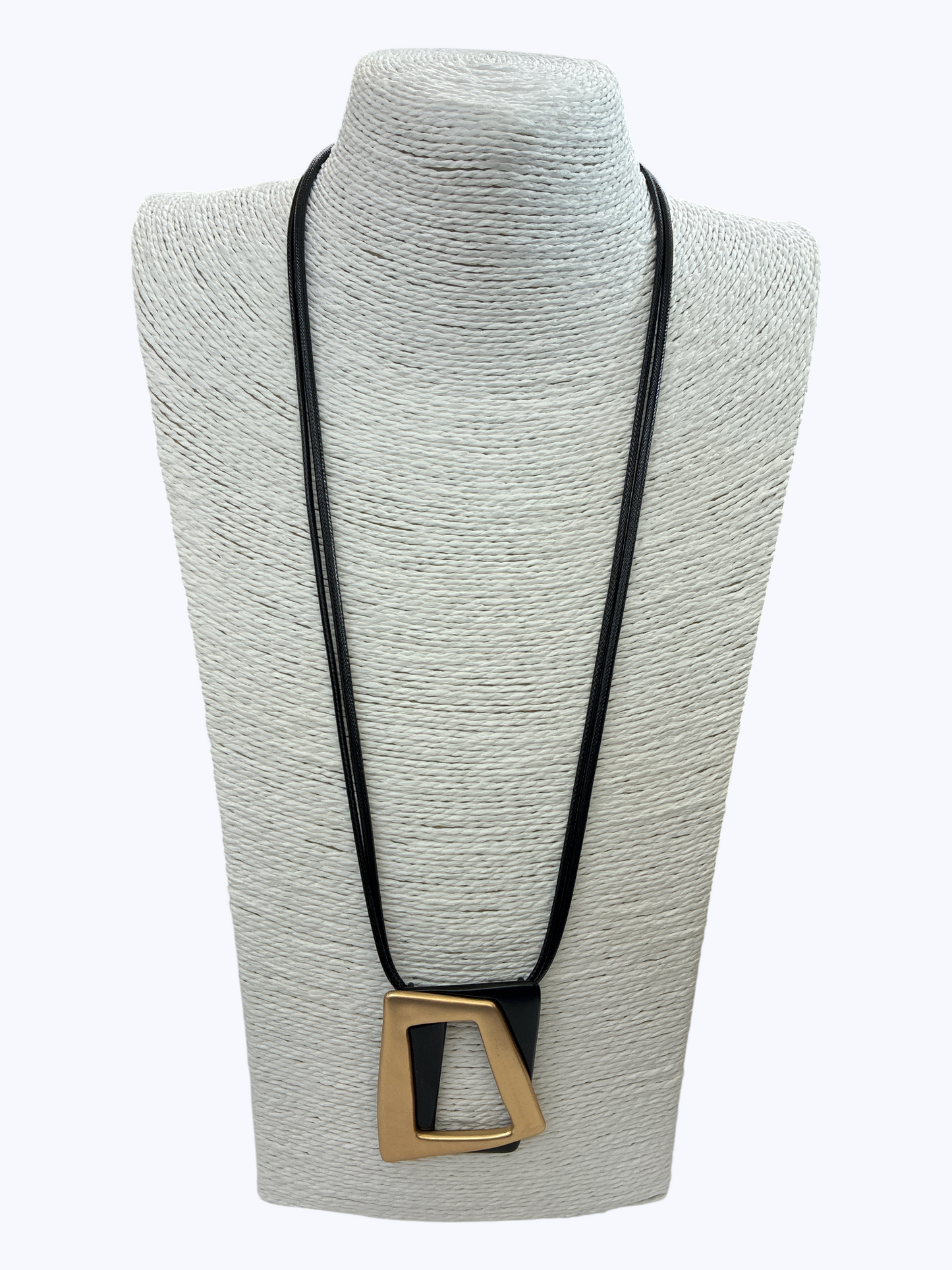 Two-Tone Geometric Pendant Necklace - N5305