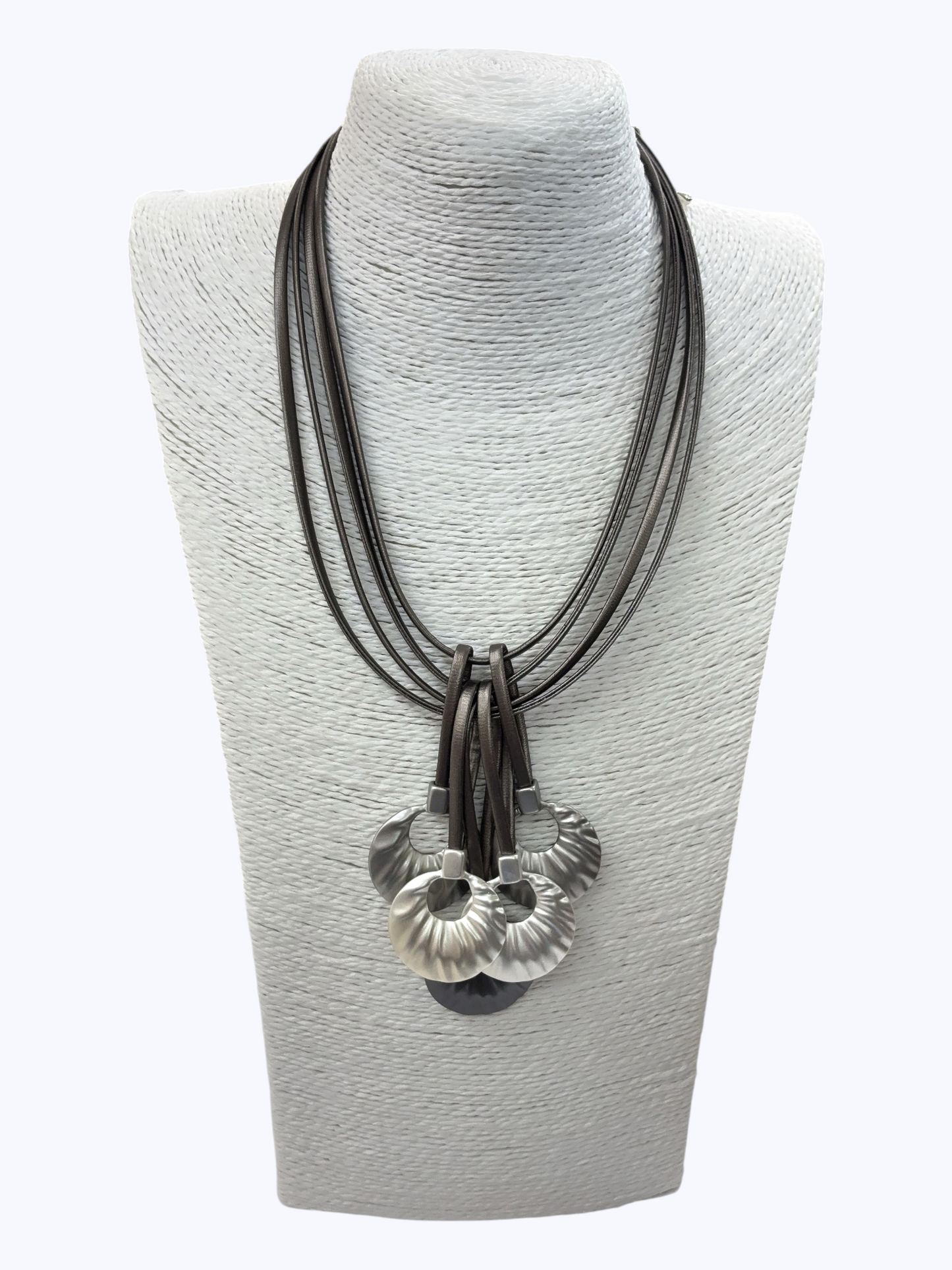 Circle Drop Layered Short Necklace - N5330