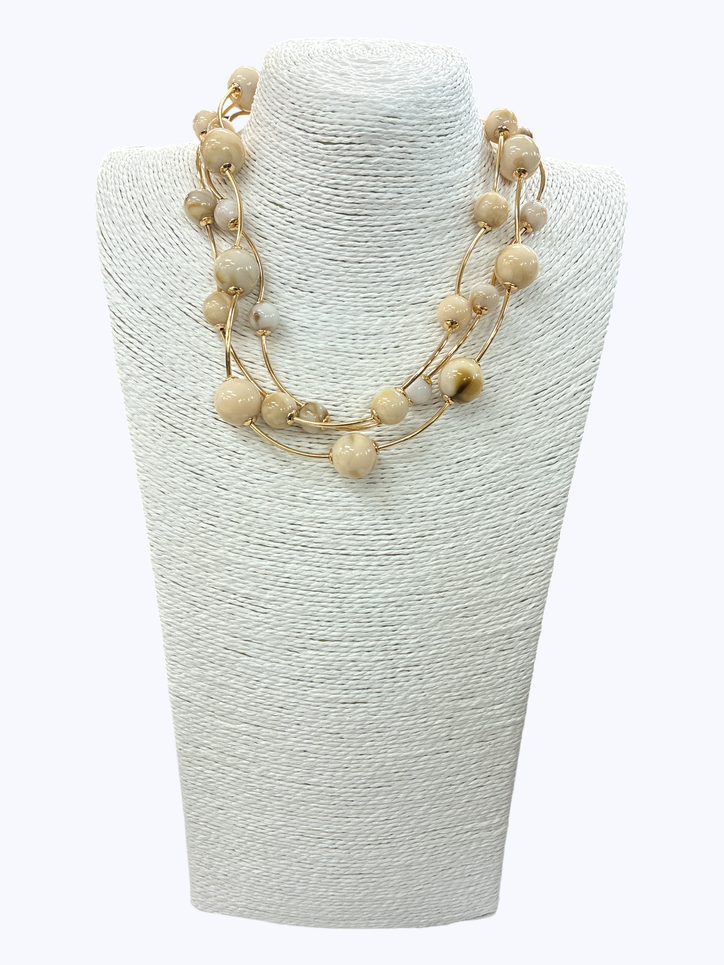 Multi Layer Ball Beaded Necklace - N5294