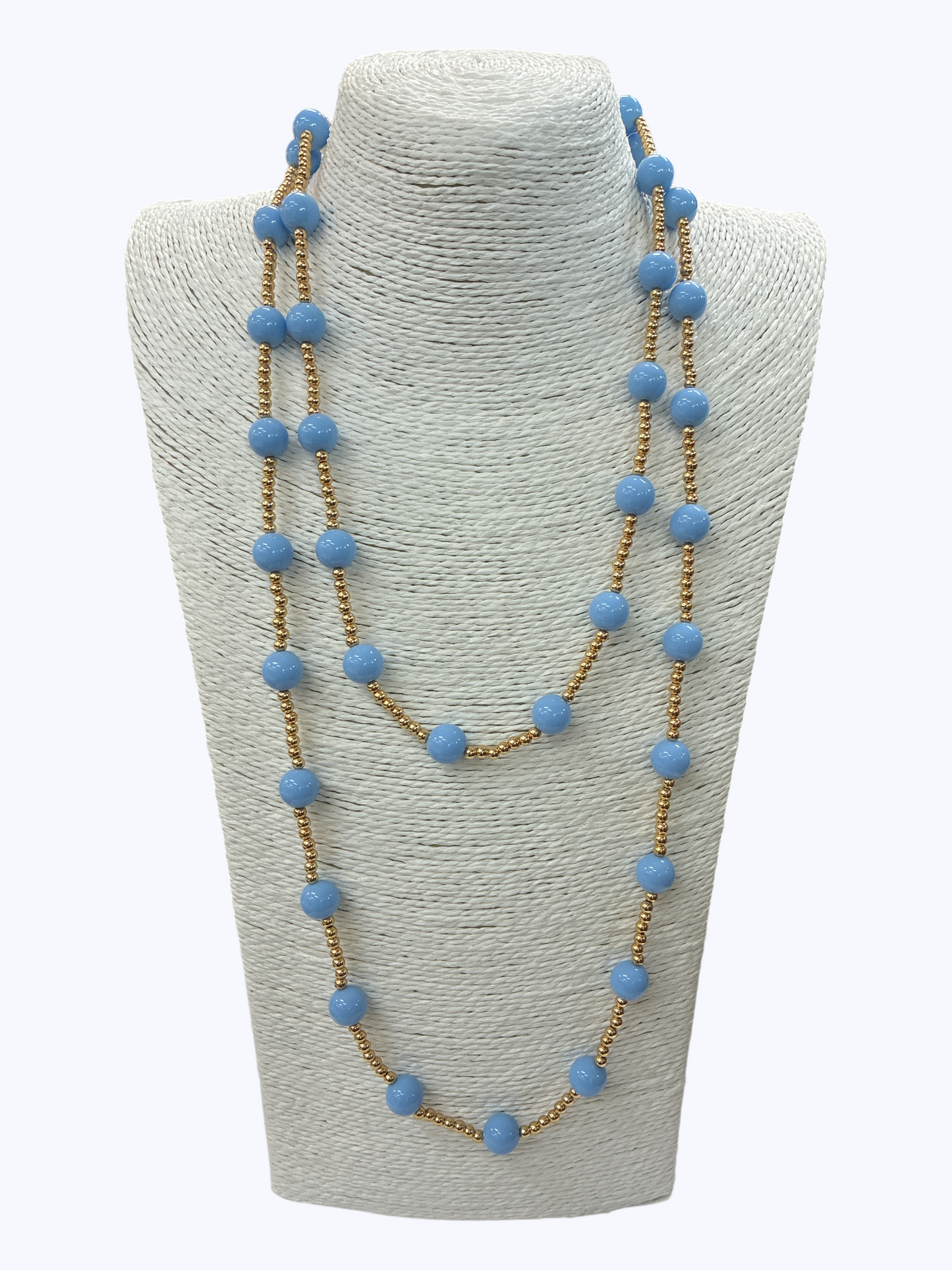 Double Layer Ball Beaded Necklace - N5295