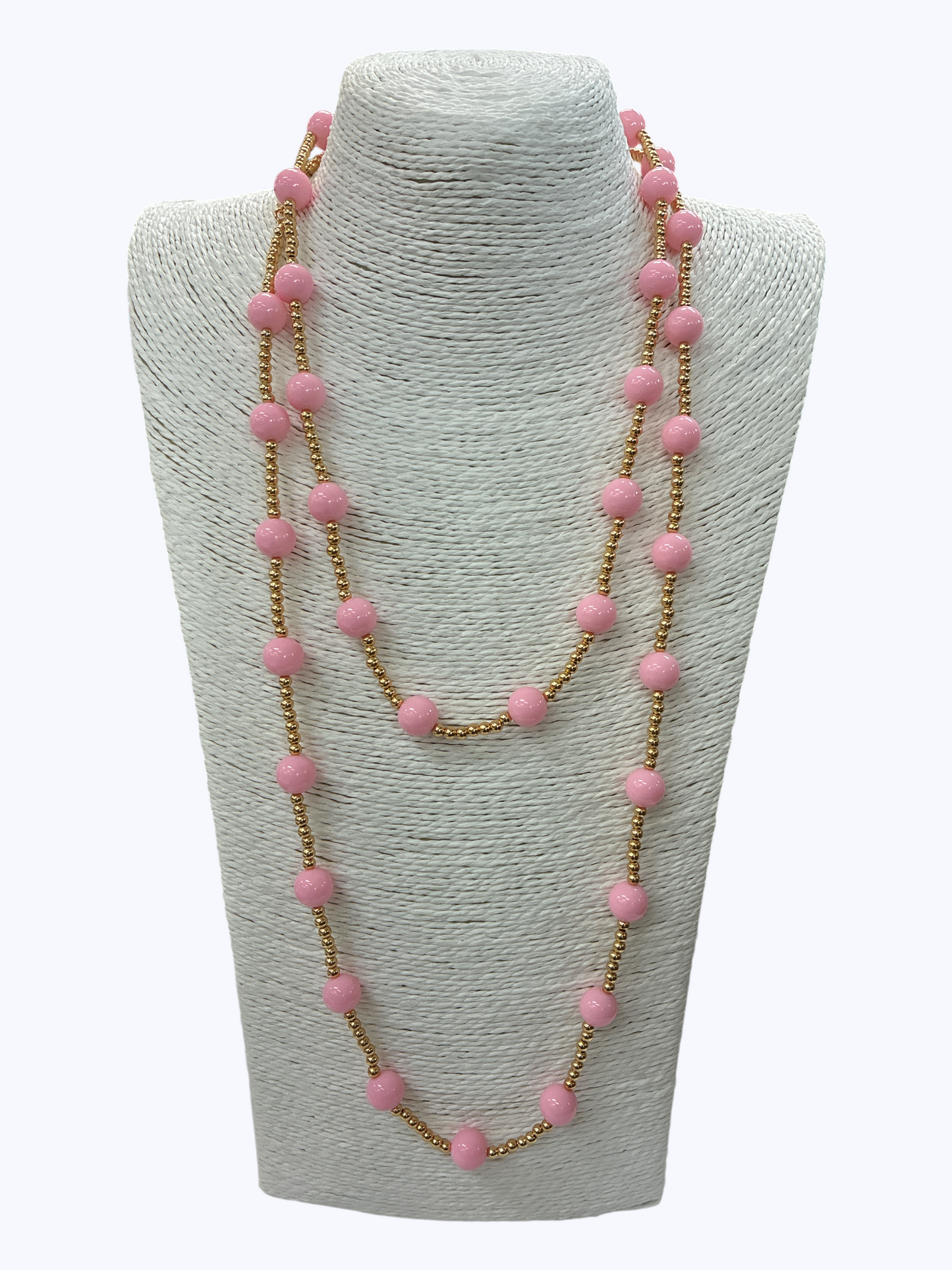 Double Layer Ball Beaded Necklace - N5295