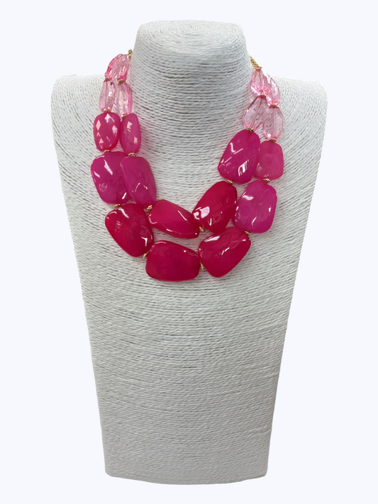 N5110 | Acrylic Double Strand Short Necklace |APD9996