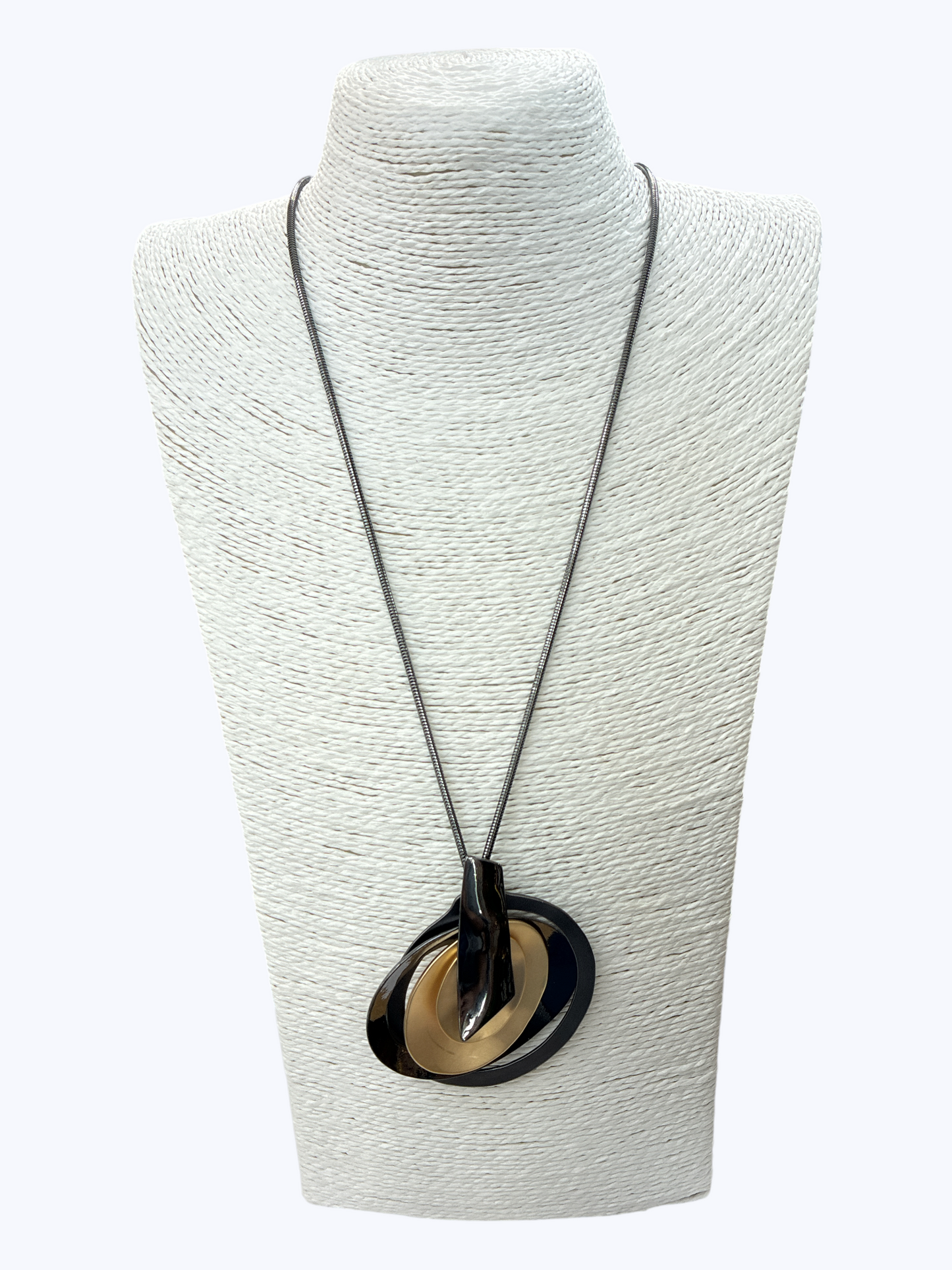 Layered Oval Necklace - N5299