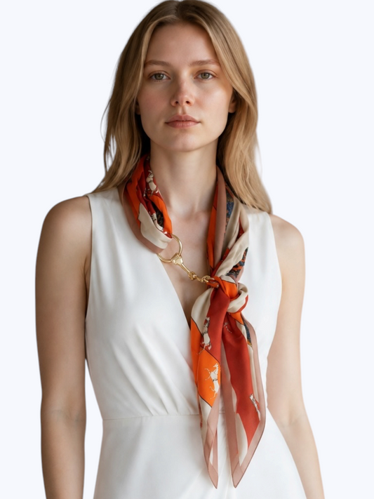Horse bit Buckle Long Scarf - SS 640018