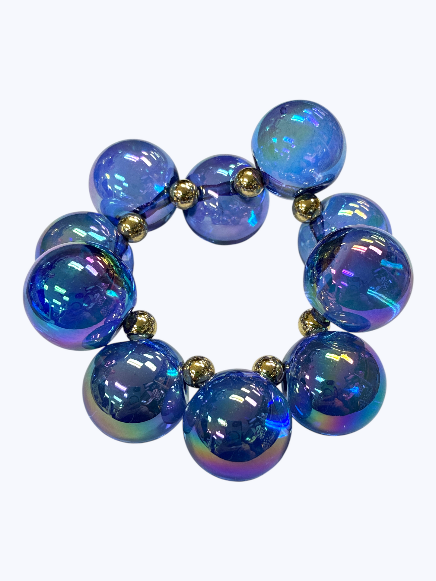 Holographic Acrylic Bead Bracelet - B0536