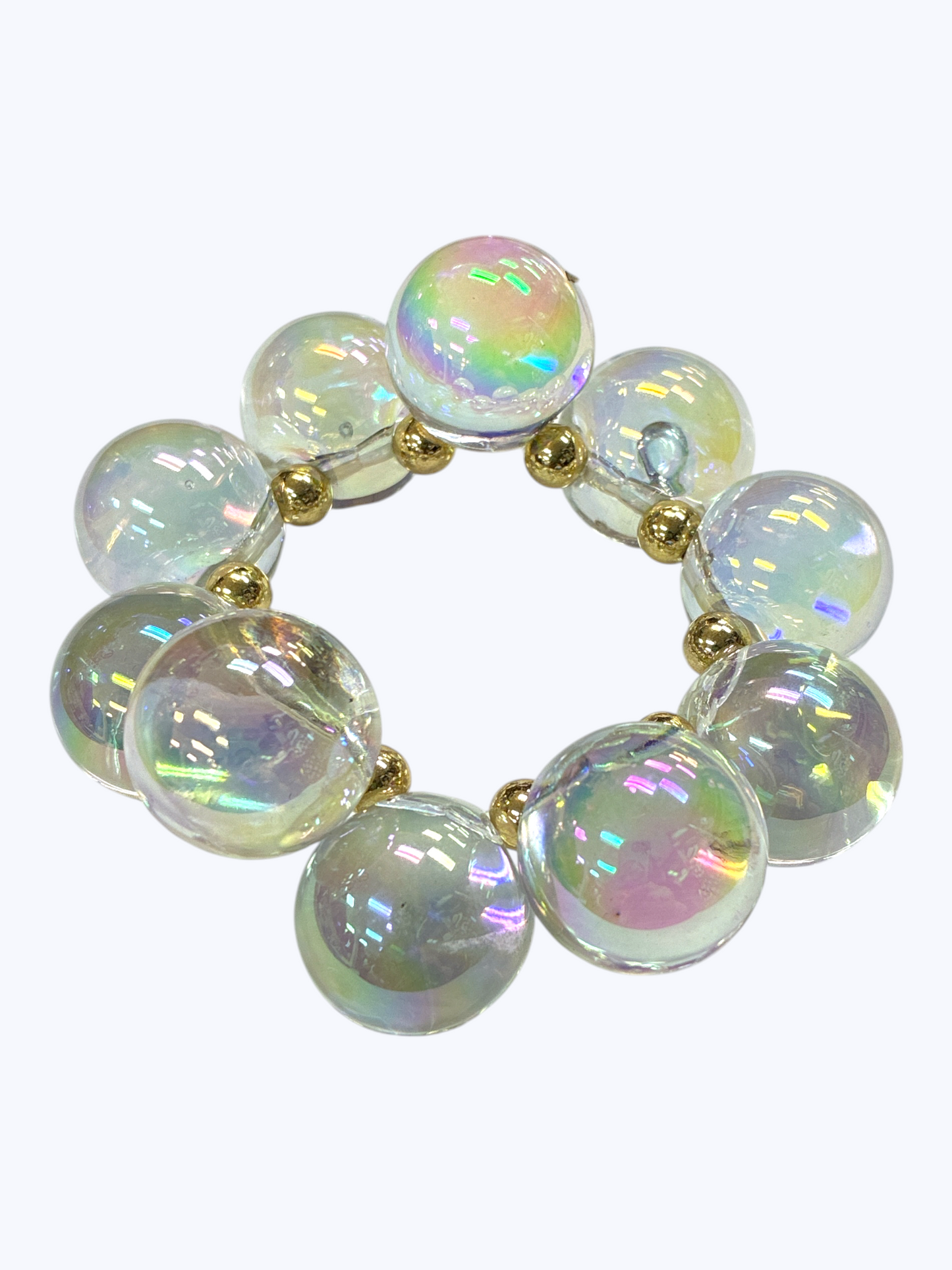 Holographic Acrylic Bead Bracelet - B0536
