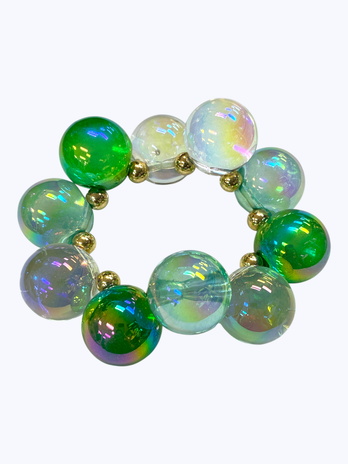 Holographic Acrylic Bead Bracelet - B0536