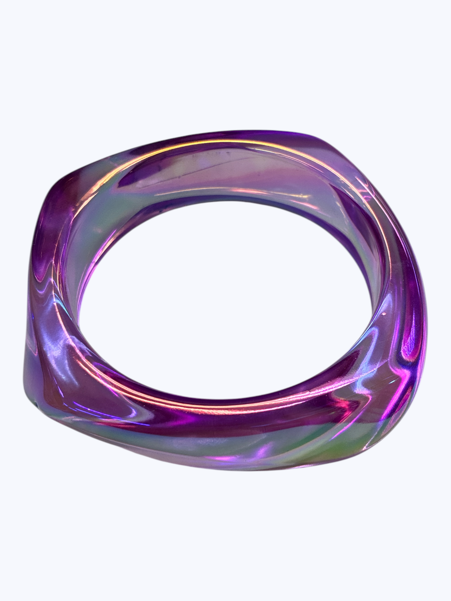 Metallic Iridescent Bangle Bracelet - B0549