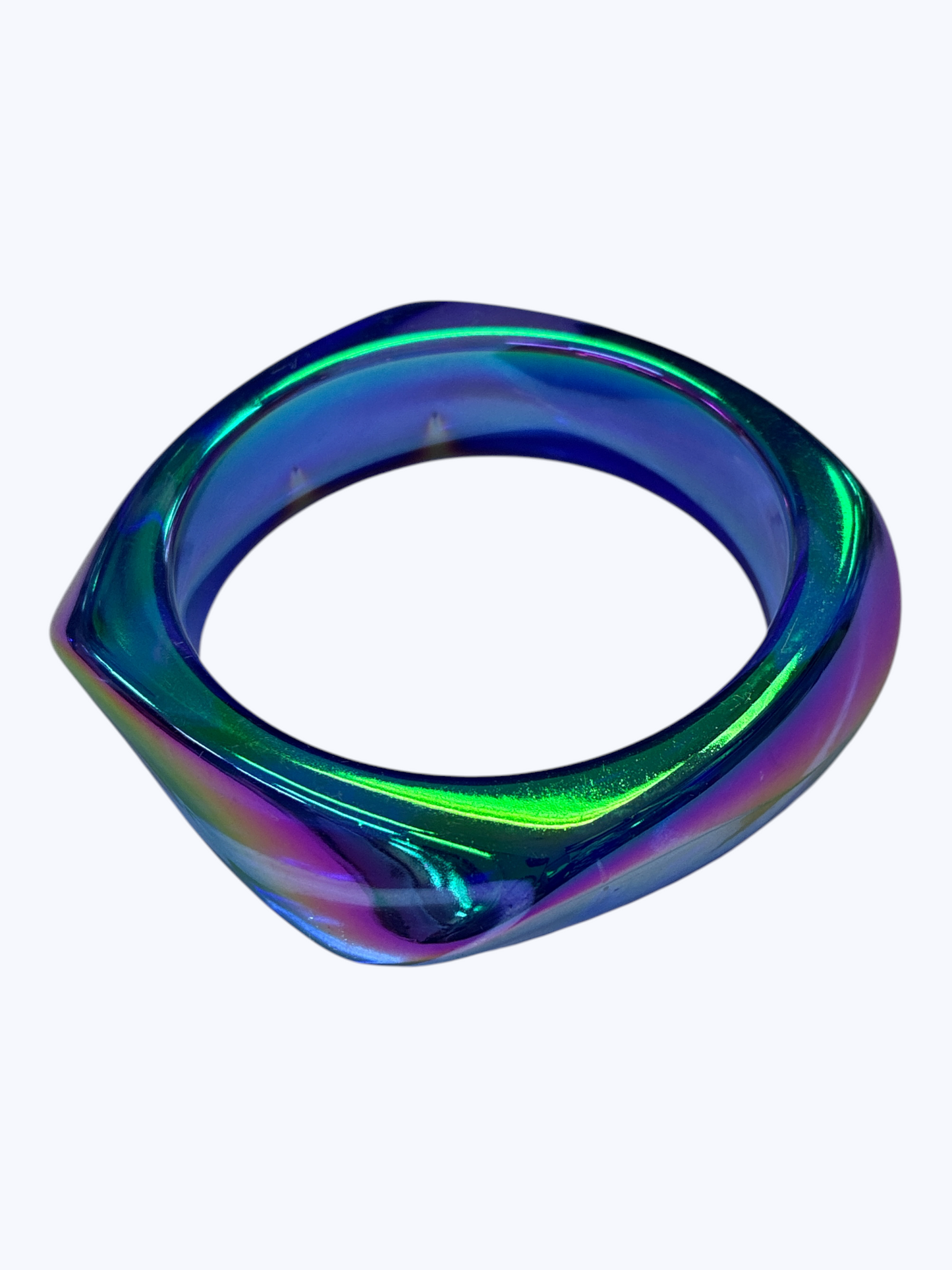Metallic Iridescent Bangle Bracelet - B0549