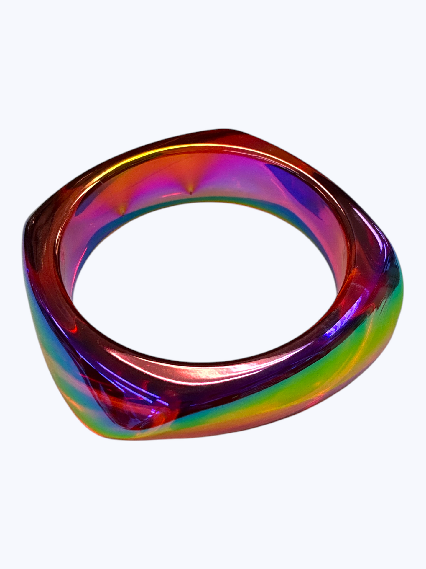 Metallic Iridescent Bangle Bracelet - B0549
