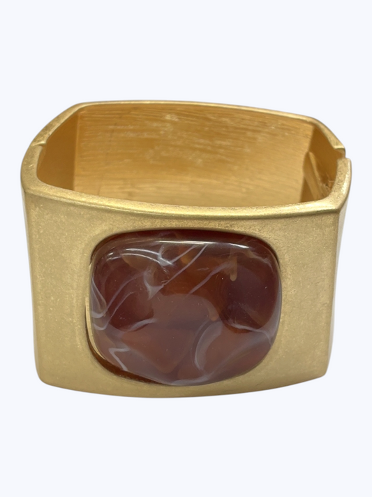 Square Resin Cuff Hinged Bracelet - B0540