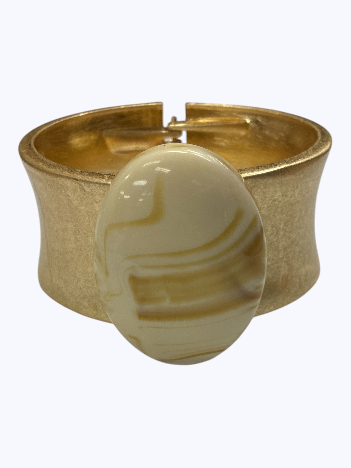 Matte Resin Stone Bangle Bracelet - B0546