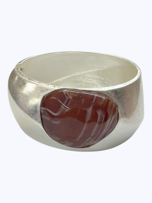 Modern Resin Hinged Bracelet - B0545