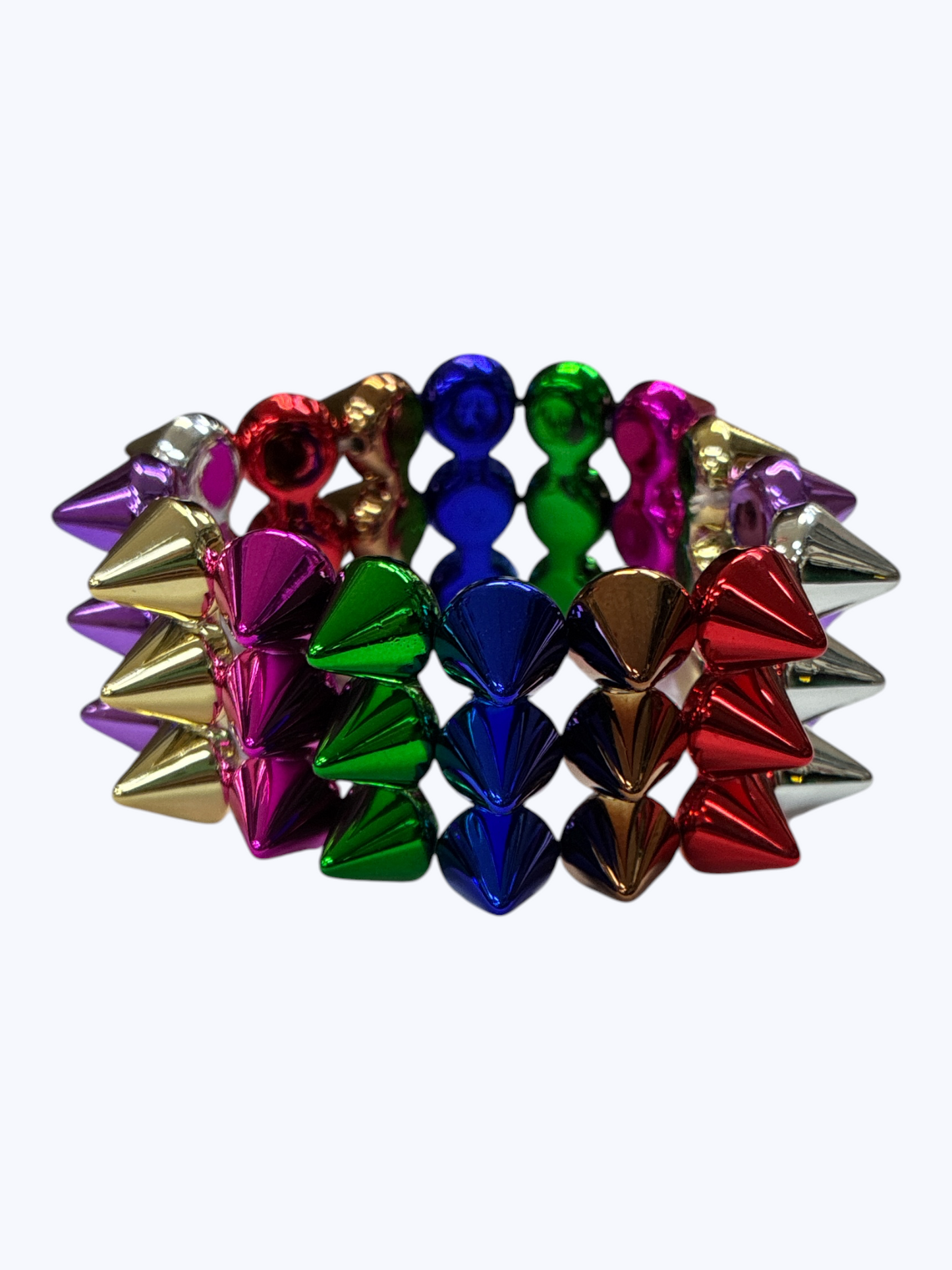 Metallic Spike Stretch Bracelet - B0538