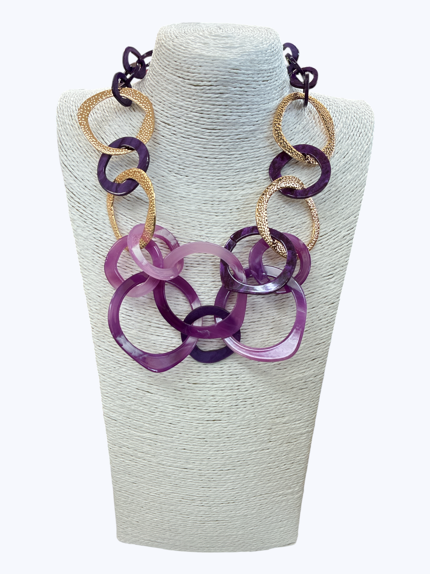 Mixed Link Acrylic Necklace - N5338