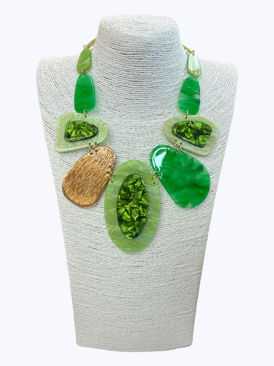 Modern Acrylic Geometric Short Necklace - N5340
