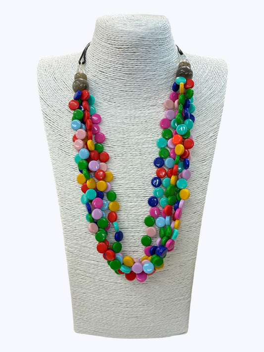 Multicolor Beaded Necklace - N5342