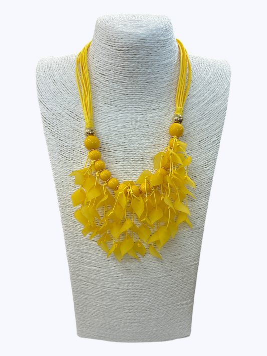 Floral Fringe Necklace - N5346