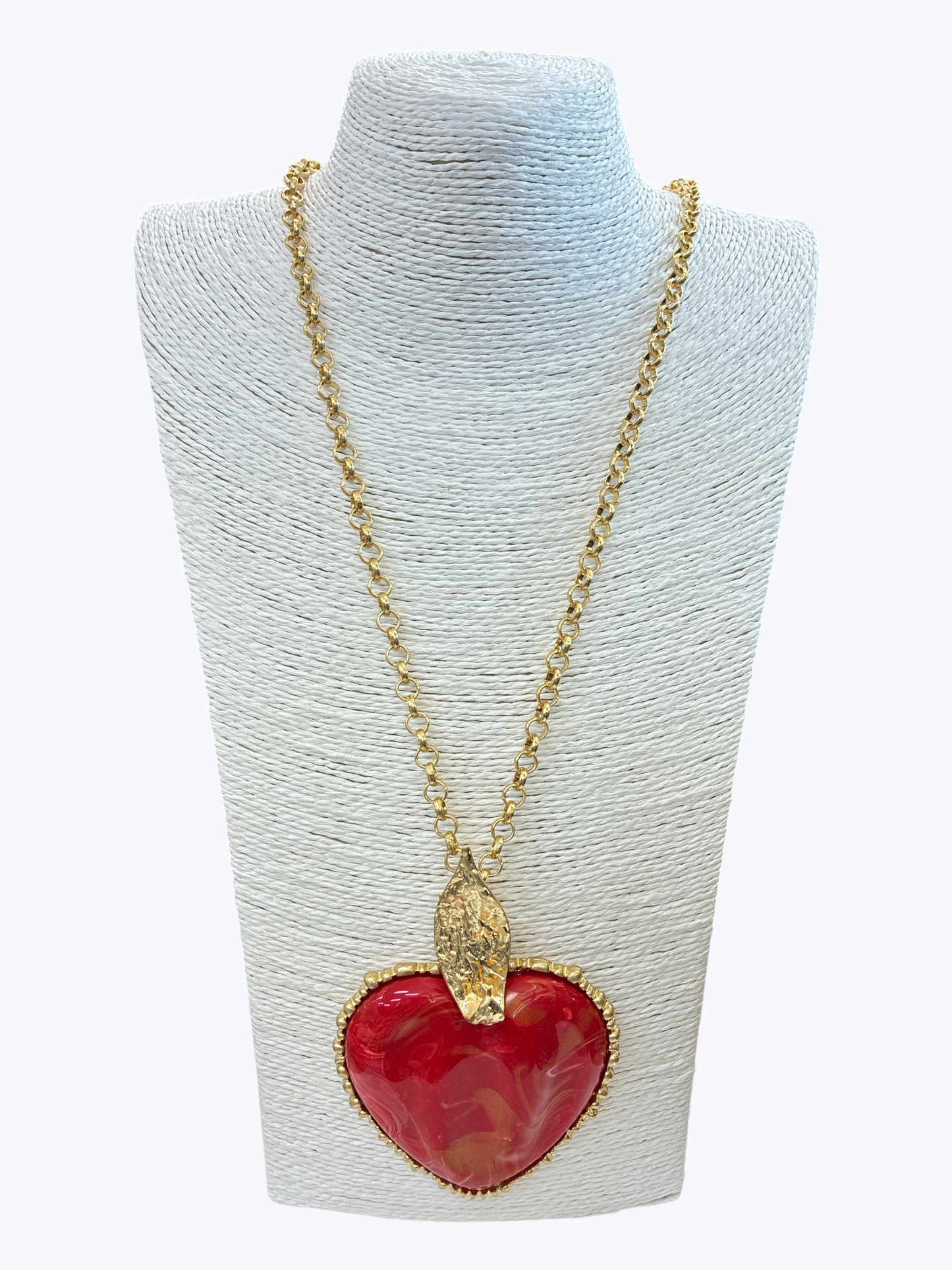Oversized Heart Pendant Necklace | N5282