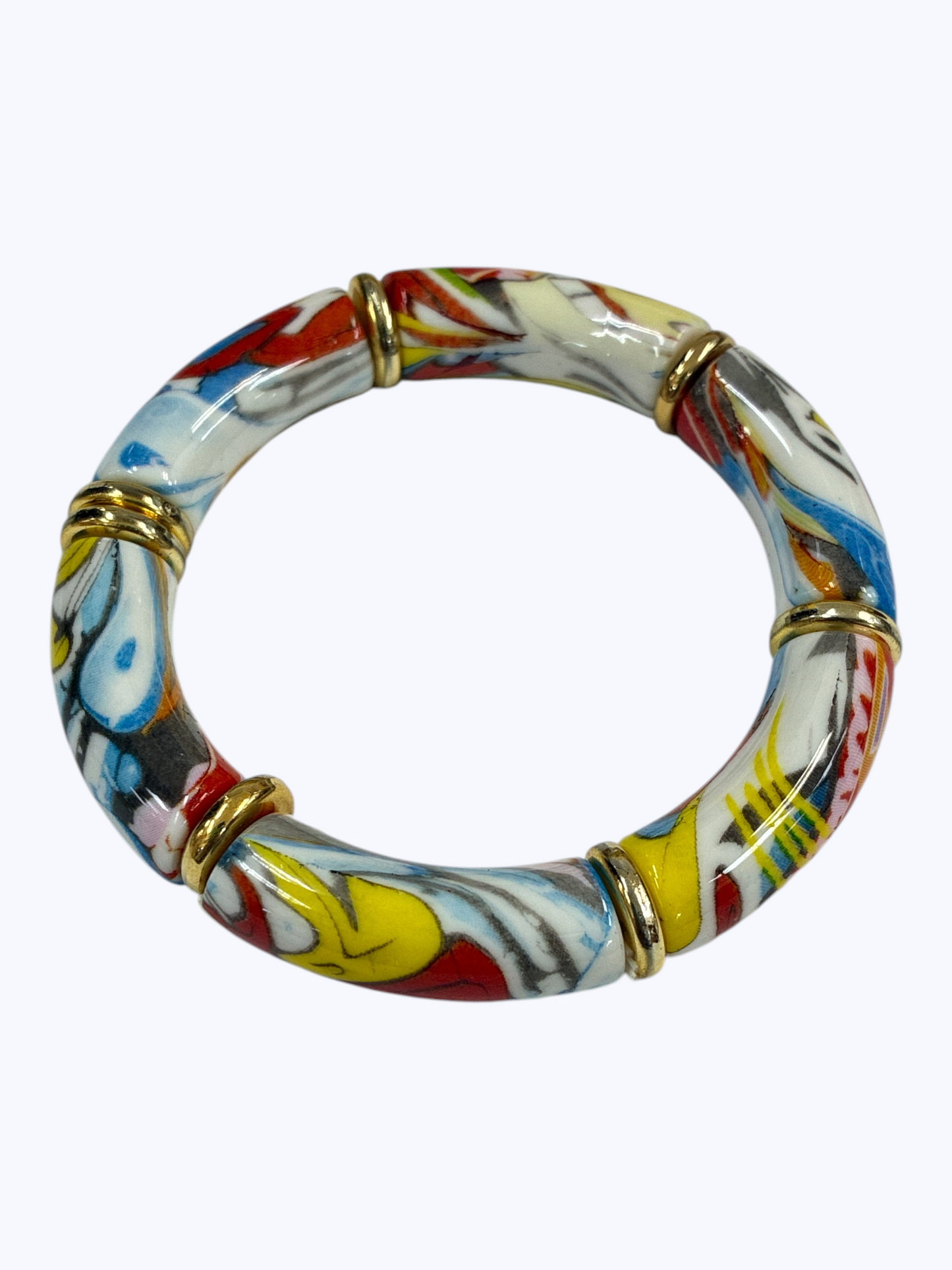Multicolor Abstract Design Bracelet - B0556