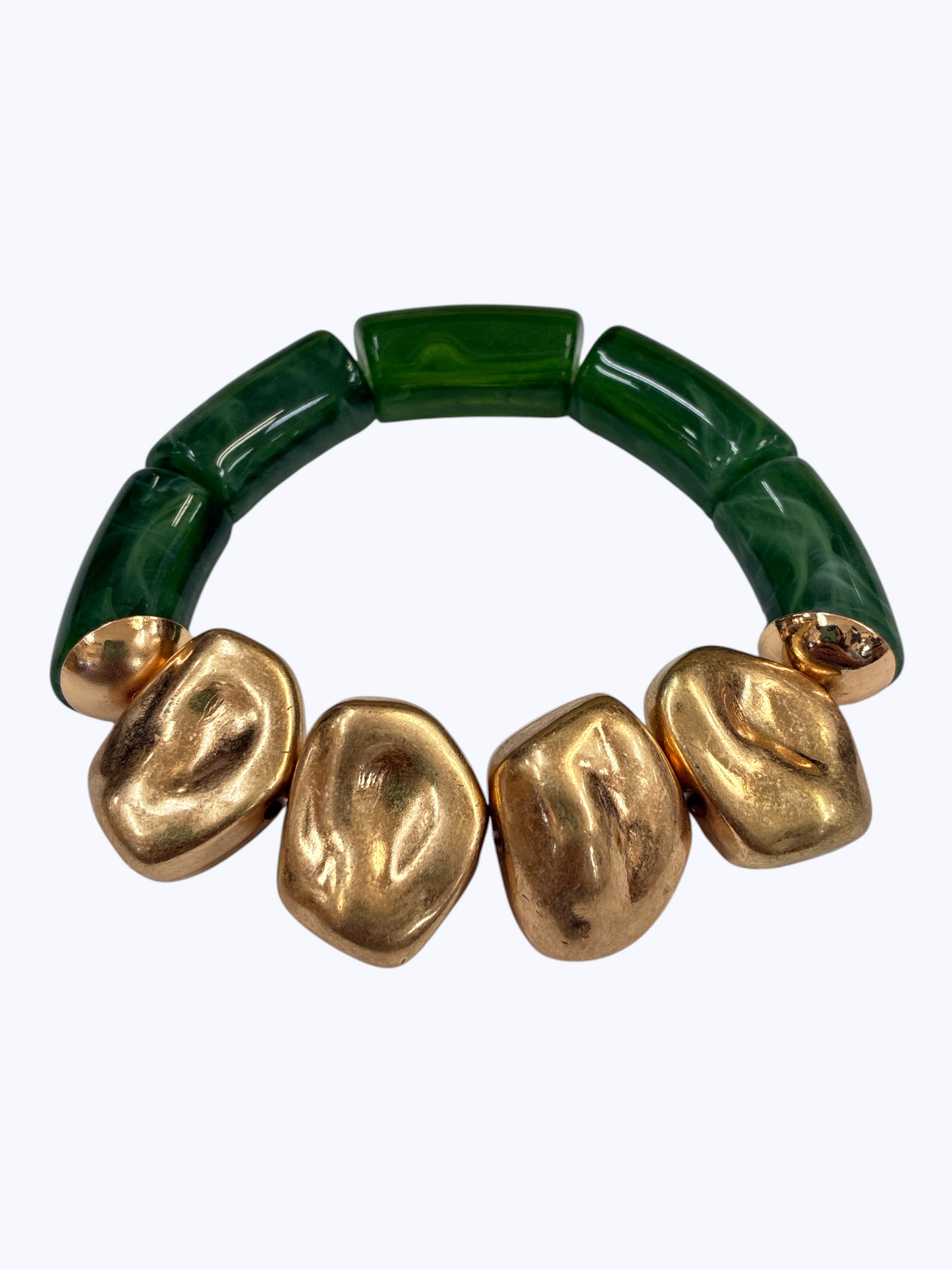 Hammered Acrylic Stretch Bracelet - B0555