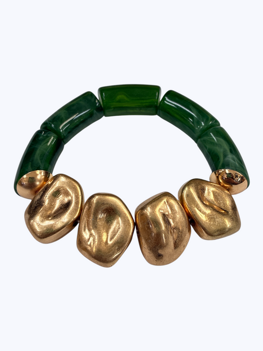 Hammered Acrylic Stretch Bracelet - B0555