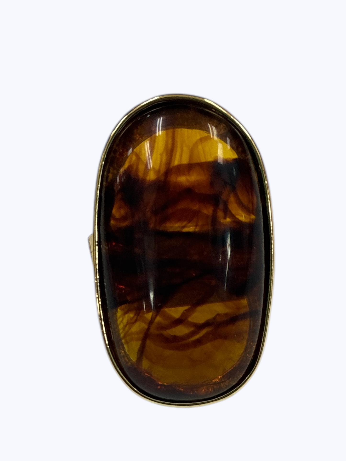 Modern Resin Oval Accent Ring - R0138