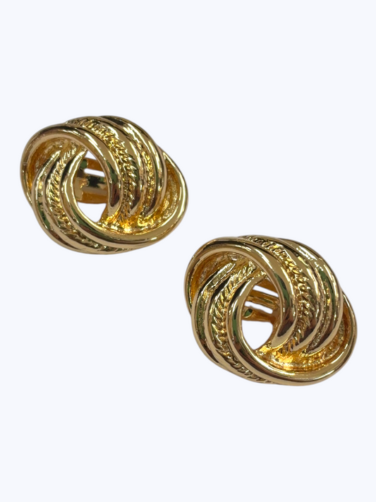 Twisted Knot Clip-On Earrings - E2592