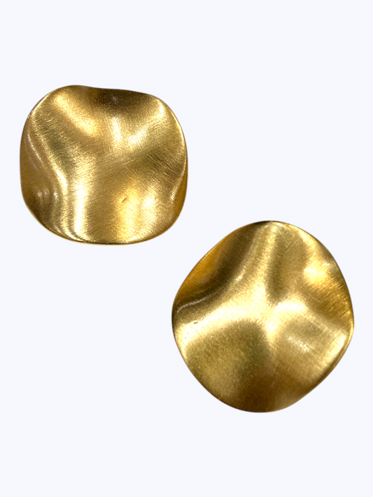 Hammered Circle Clip-On Earrings - E2588