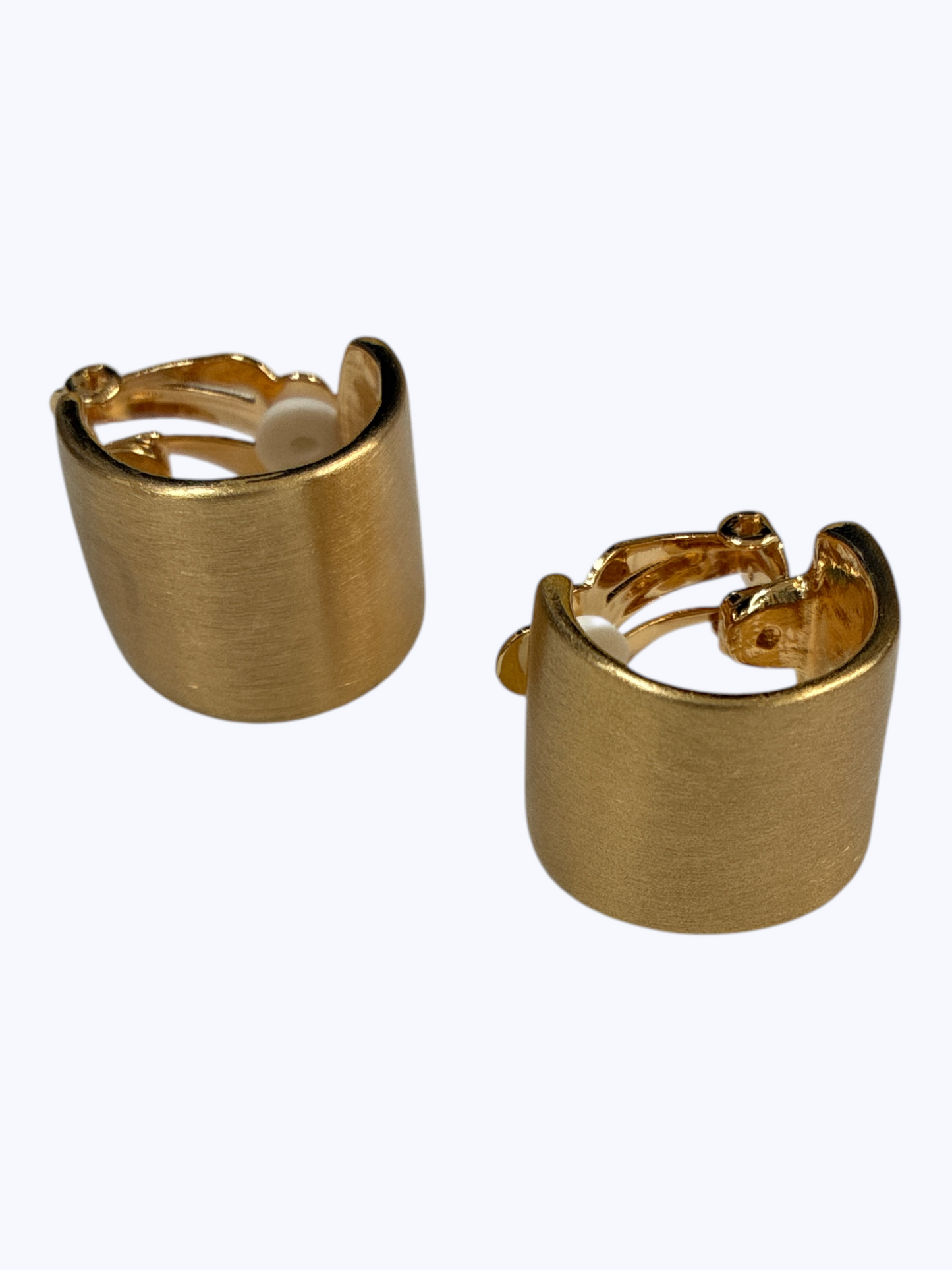 Wide Matte Clip-On Earrings - E2583